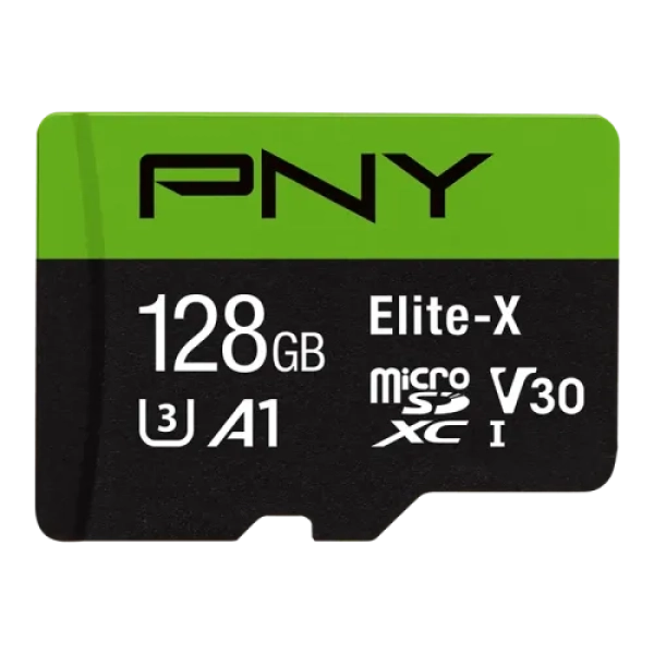 PNY Elite-X 128GB Class 10 U3 V30 microSDXC Memory Card